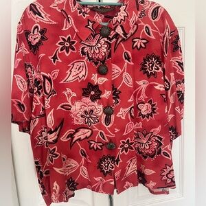 Double D ranch button up blouse